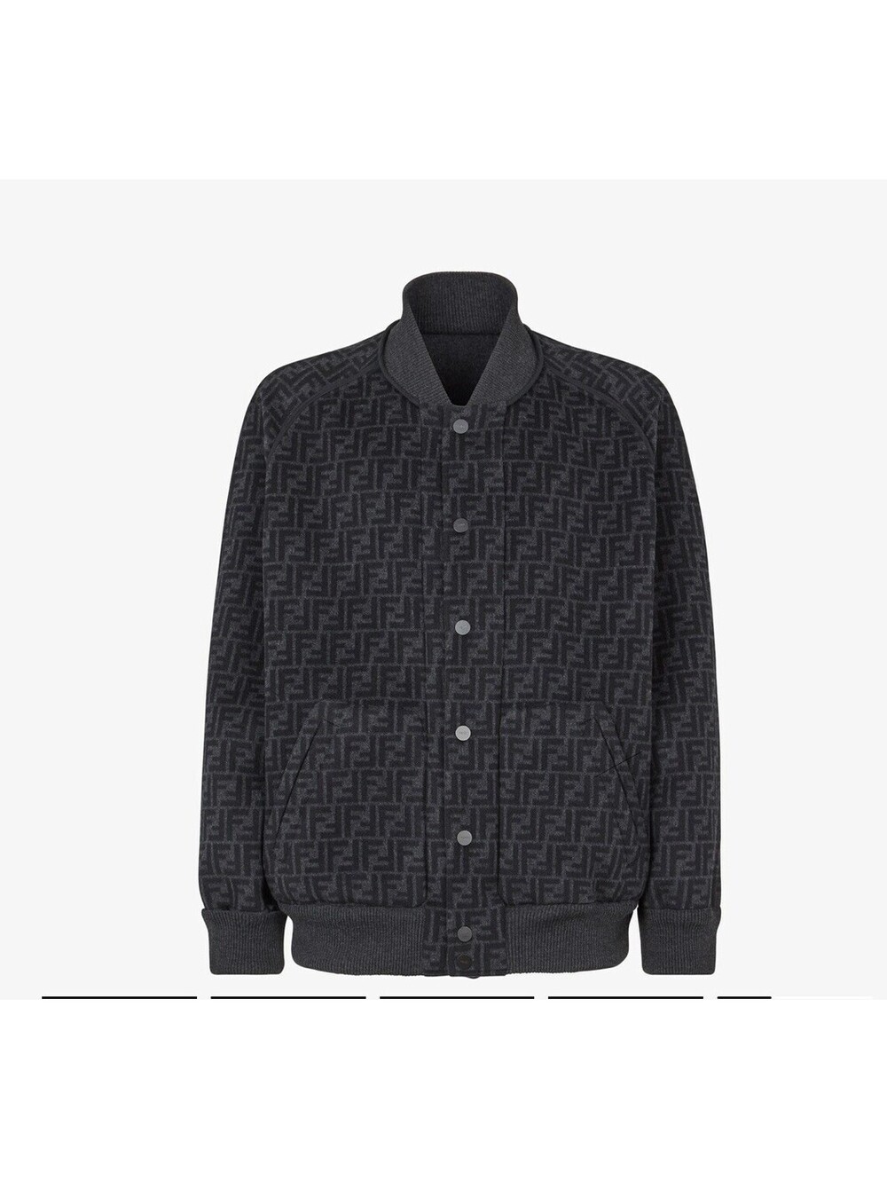 Fendi 21 Wool Reversible Bomber Size 52
